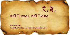 Kölcsei Mónika névjegykártya